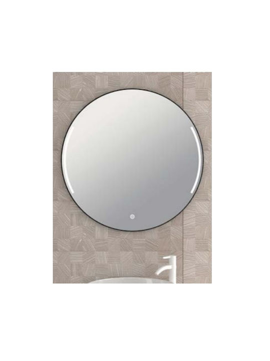 Savvopoulos Runder Badezimmerspiegel LED 80x80cm Bronze