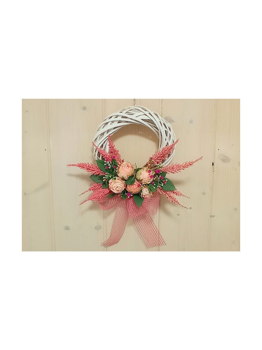 Ambalaz Wreath from Artificial Plants Rose White 20cm 1pcs