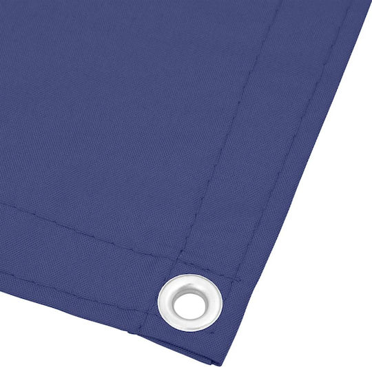 vidaXL Fabric Shade Divider Blue With Hoop & with PU Coating 1.2x8m