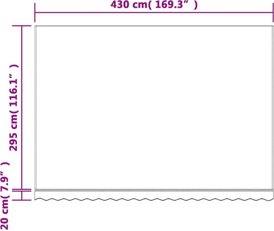 vidaXL Τεντόπανο Κόκκινο με Επίστρωση PU 3x4.5m