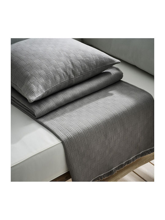 Gofis Home Ilania Ριχτάρι Διθέσιου Καναπέ Ζακάρ 180x250εκ. Rock Grey 318