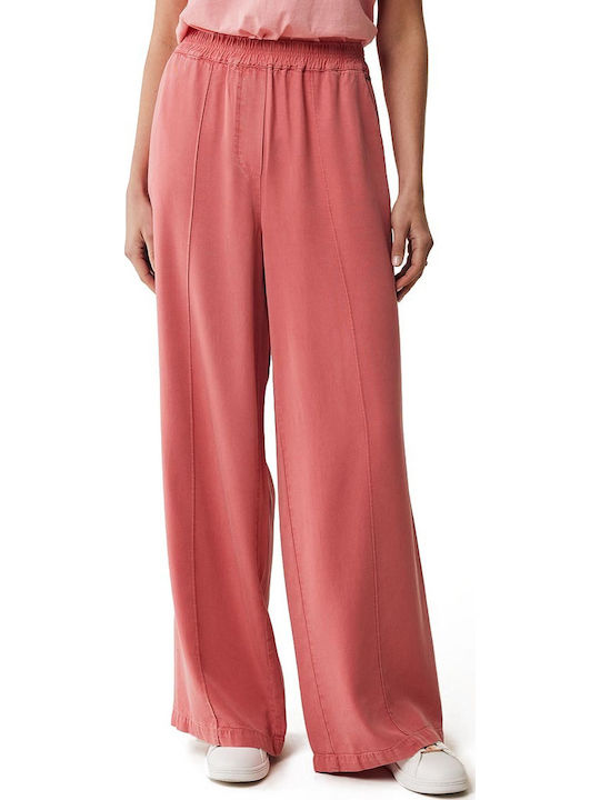 Women's Fabric Trousers Coral