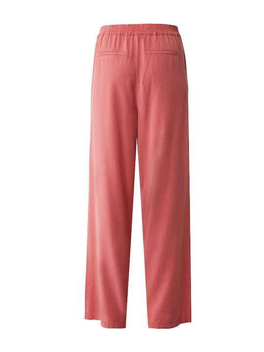 Women's Fabric Trousers Coral
