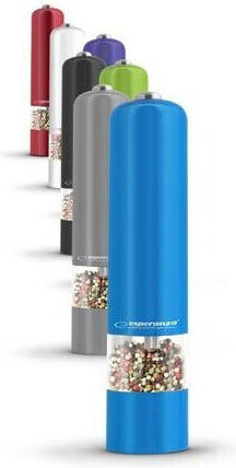 Esperanza Electric Plastic Pepper Mill in White Colour 23cm