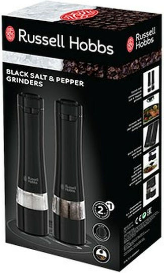 Russell Hobbs Elektrisch Gewürzmühlen Inox in Schwarz Farbe 2Stück