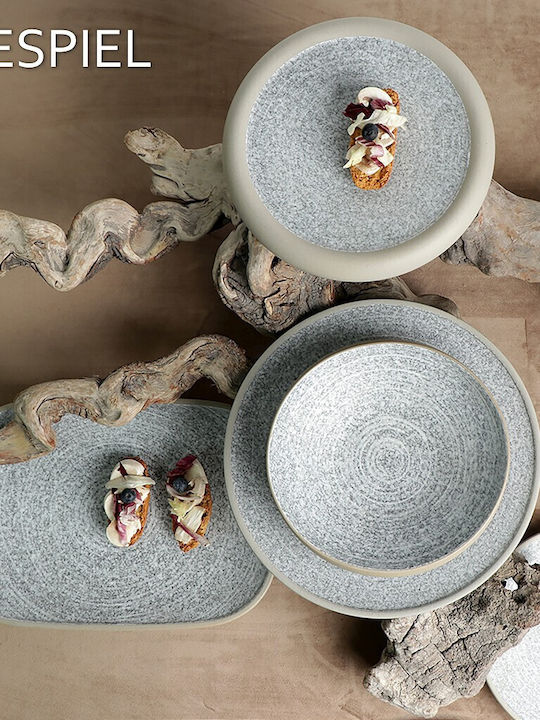 Espiel Corsica Plate Soup Ceramic White with Diameter 22cm