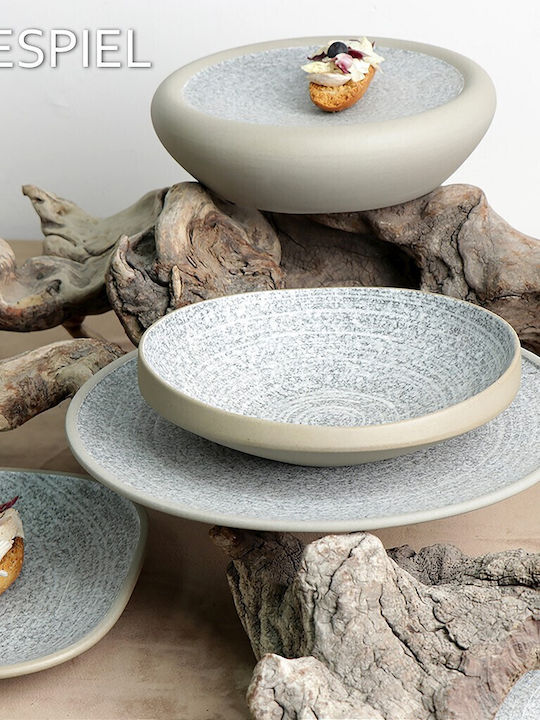 Espiel Corsica Plate Soup Ceramic White with Diameter 22cm