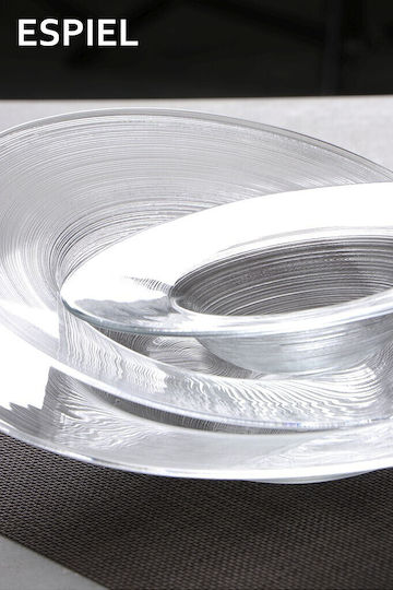 Espiel Circle Teller Untiefe Transparent mit Durchmesser 24.5cm