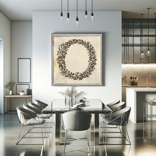 Engraving Vignette Tablou Lemn 110x110cm
