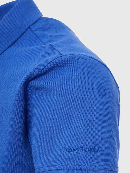 Polo Herrenbluse Kurzarm Satin Blauer