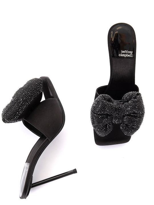 Jeffrey Campbell Bow Down Thin Heel Mules Black