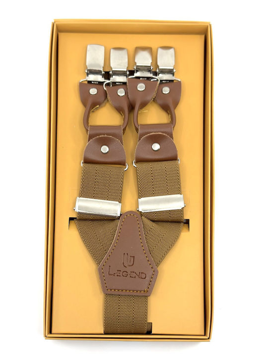 Legend Accessories Тиранти Едноцветна Кафяв Legend Accessories Тиранти Едноцветна Кафяв