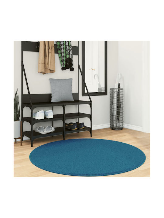 vidaXL Oviedo Χαλί Στρογγυλό Τιρκουάζ Φ120cm