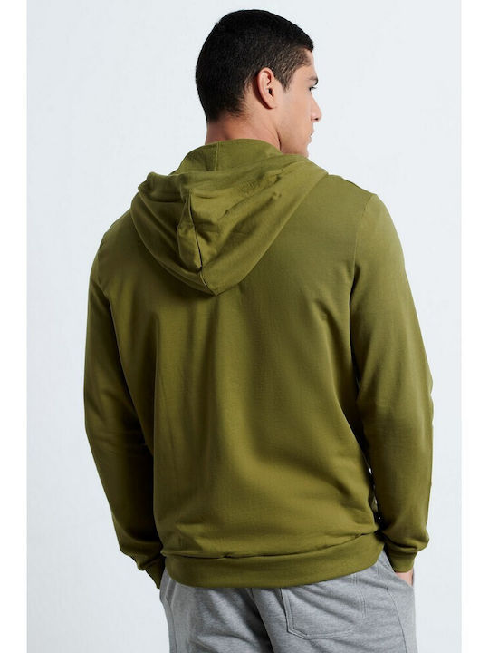 BodyTalk Men's Sweatshirt Jacket with Hood GREEN