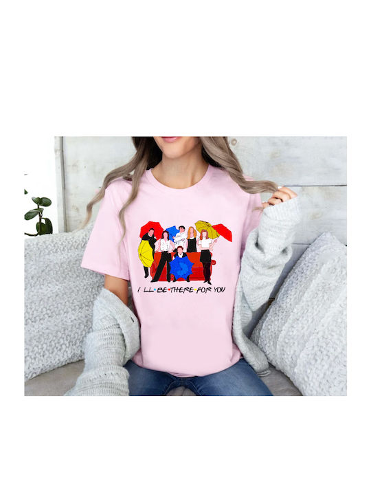 Fruit of the Loom Friends Tv T-shirt Ροζ Βαμβακερό