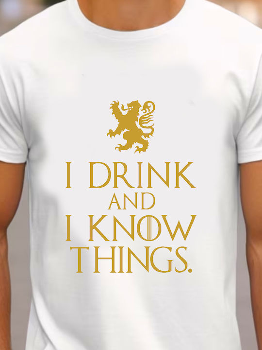 Fruit of the Loom Game Of Thrones I Drink And I Know Things T-shirt Βαμβακερό Fruit of the Loom Game Of Thrones I Drink And I Know Things T-shirt Βαμβακερό