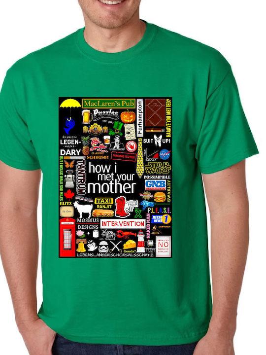 Fruit of the Loom How I Met Your Mother Tricou Verde Bumbac