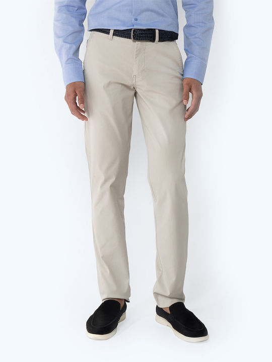 The Bostonians Men's Trousers Chino Elastic in Regular Fit Sand