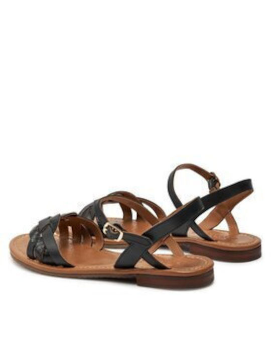 Geox Women's Flat Sandals in Black Color