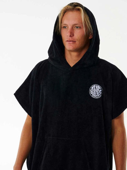Rip Curl Strandponcho Baumwolle Schwarz