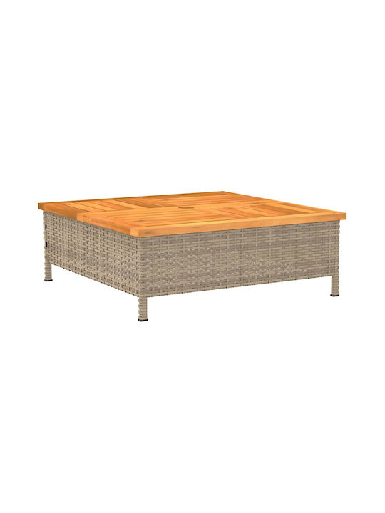 Garten- und Terrassentisch für kleine Räume Beiges 70x70x25cm