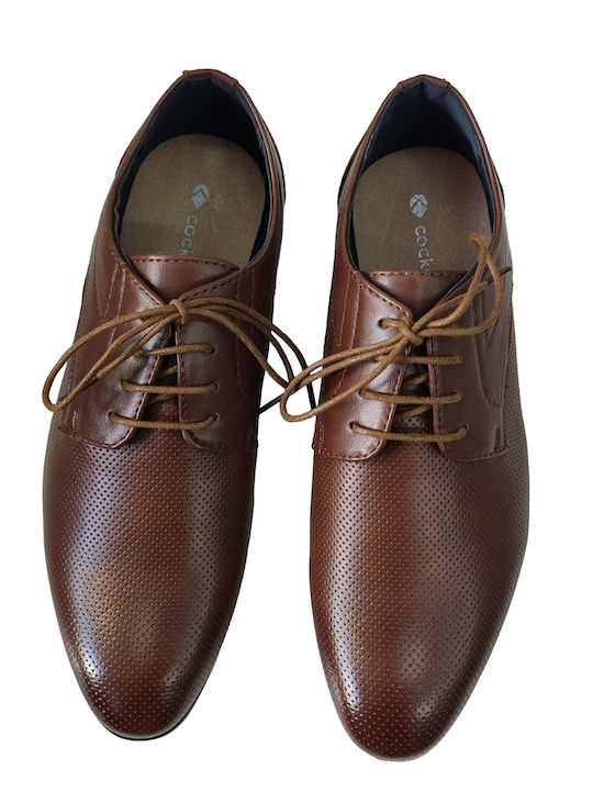 Men's Synthetic Leather Casual Shoes Tabac Brown