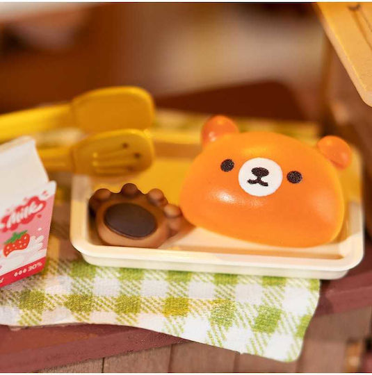 Rolife Bau- und Konstruktionsspielzeug Holz Roboter Teddy's Bread Box Mit LED Für Kinder Ab 14 Jahren
