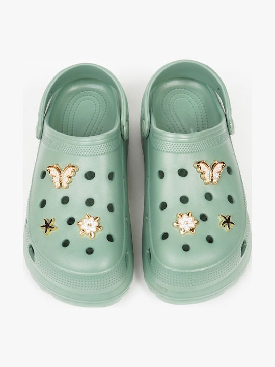 Piazza Shoes Γυναικεία Σαμπό Τιρκουάζ