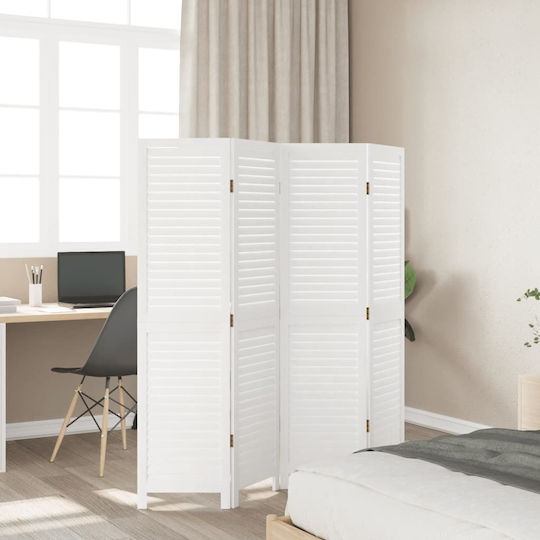 vidaXL Dekorativer Paravent Hölzernes mit 4 Blättern 140x160cm