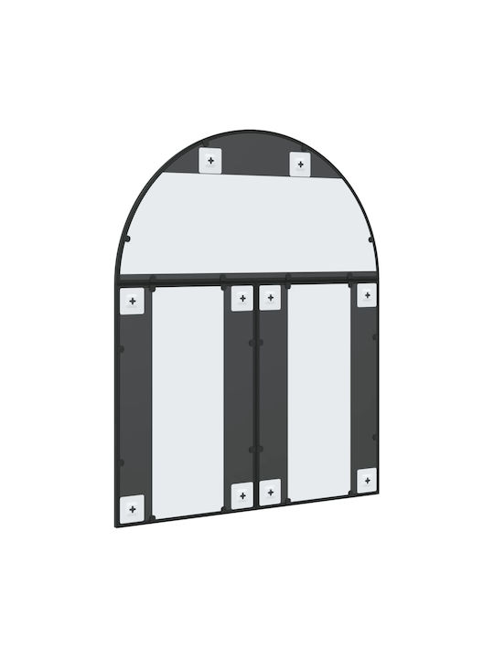 vidaXL Wandspiegel mit Schwarz Metallisch Rahmen 100x80cm 1Stück