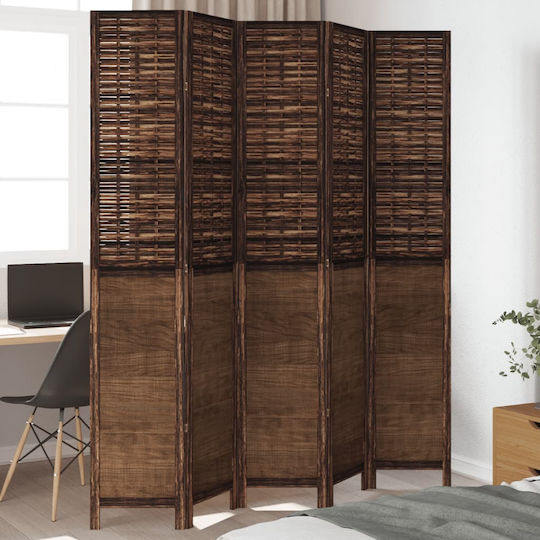 vidaXL Διακοσμητικό Παραβάν Ξύλινο με 5 Φύλλα 175x220cm