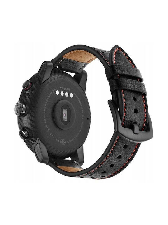 Spacecase Curea Piele Negru (Galaxy Watch 42mm - Ceas Galaxy 42mm)