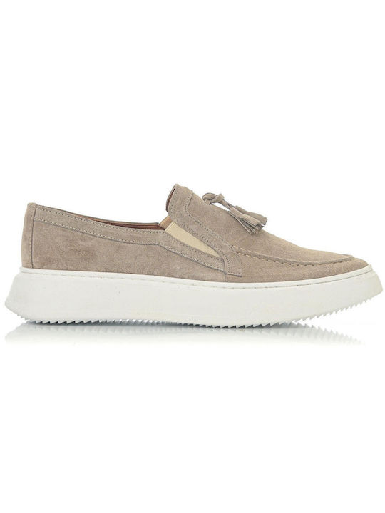 Northway Suede Ανδρικά Loafers σε Μπεζ Χρώμα