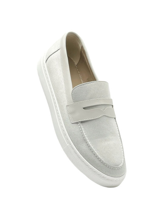 Suede Ανδρικά Loafers σε Γκρι Χρώμα
