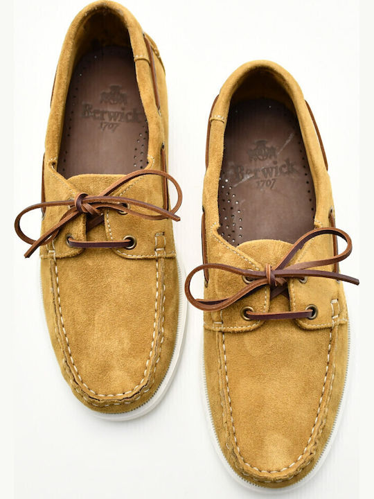 Leder Herren Mokassins in Beige Farbe