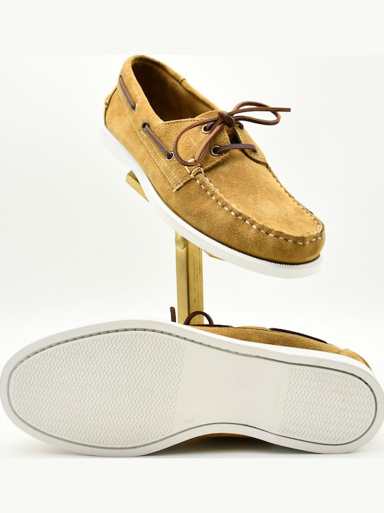 Leder Herren Mokassins in Beige Farbe
