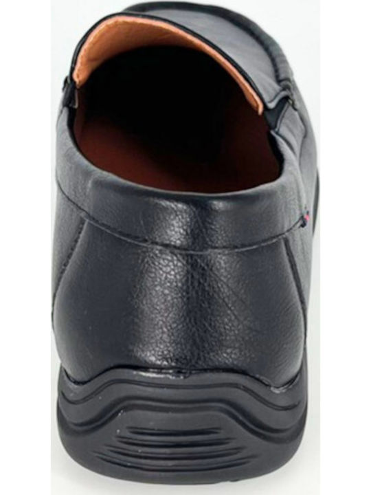Men's Synthetic Leather Moccasins Black