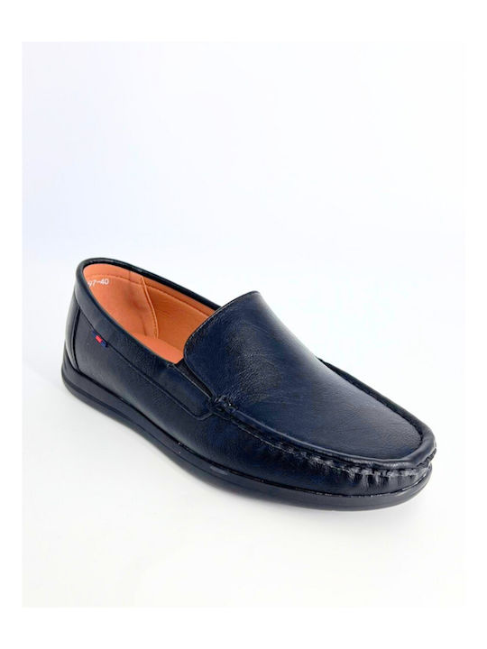 Men's Synthetic Leather Moccasins Black