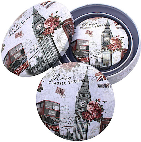 Metallic Decorative Boxes Set 3pcs