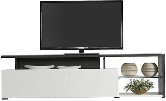 Шкаф за телевизор Дървен Arctic White-black Д170xШ41xВ46см