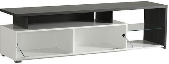 Шкаф за телевизор Дървен Arctic White-black Д170xШ41xВ46см
