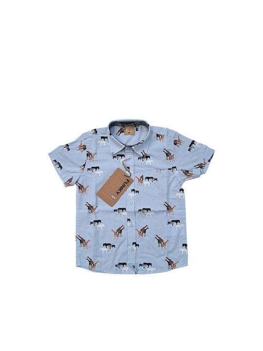 Set pentru copii cu pantaloni Vară 2buc Sky Blue