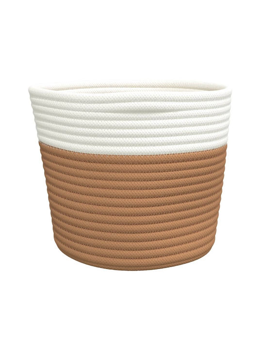 vidaXL Καλάθι Αποθήκευσης Υφασμάτινο Καφέ 24x24x18cm 2τμχ