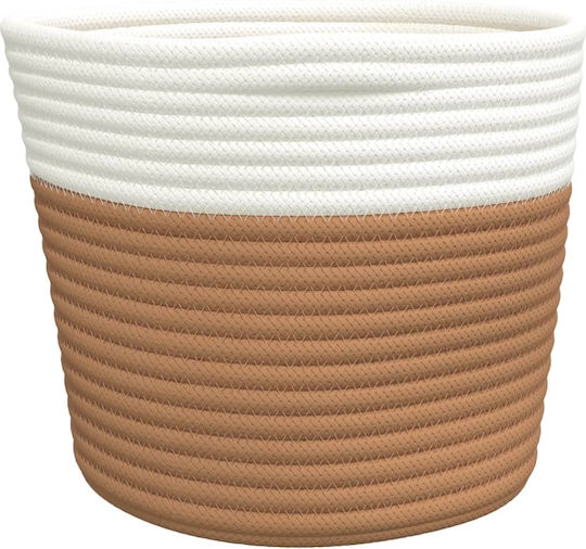 vidaXL Καλάθι Αποθήκευσης Υφασμάτινο Καφέ 24x24x18cm 2τμχ