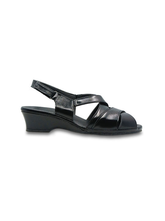 Suave Damen Flache Sandalen in Schwarz Farbe