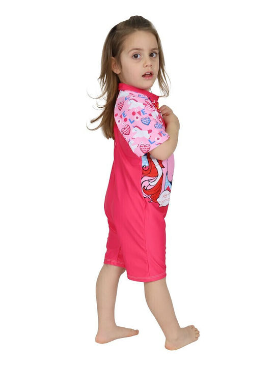 Waves Kids Swimwear One-Piece Fuchsia