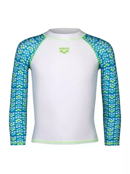 Arena Kinder Badeanzug Langarmshirt Weiß