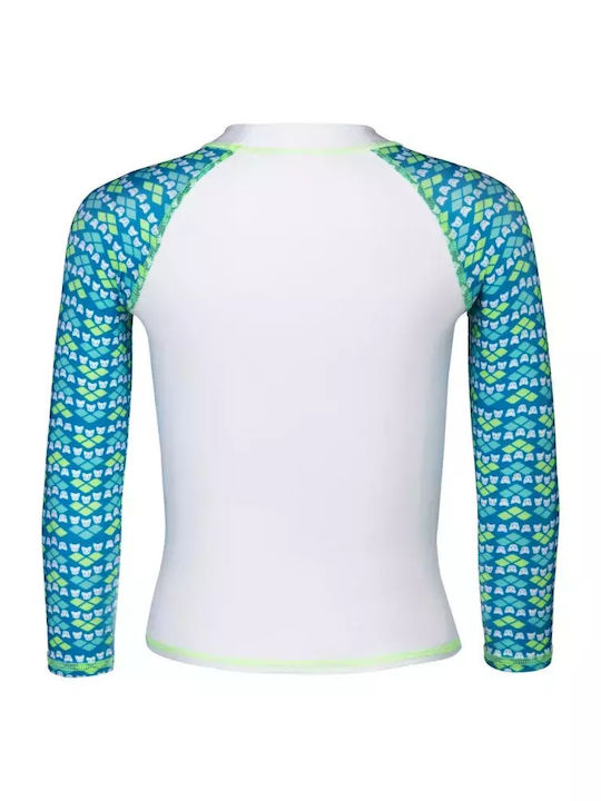 Arena Kinder Badeanzug Langarmshirt Weiß