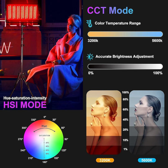 GVM-1500D-2L Photography & Video Lighting Kit 2 Lights 75W RGB With Tripod