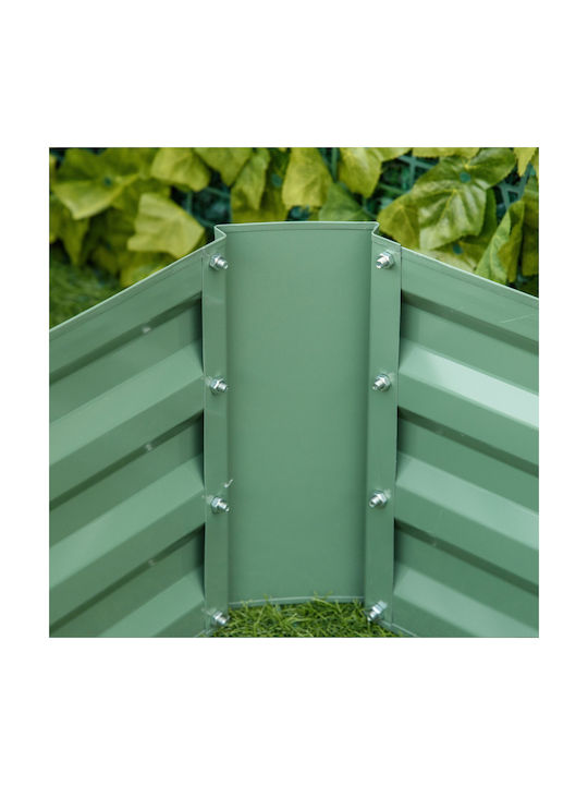 Outsunny Set 2 Planters Metal Galvanized Steel